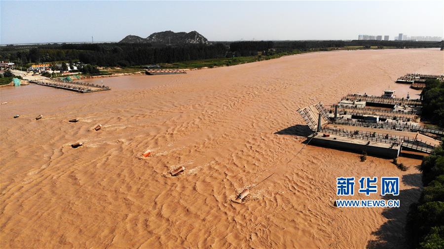 （环境）（7）黄河2019年第3号洪水逼近  济南暂时拆除泺口浮桥